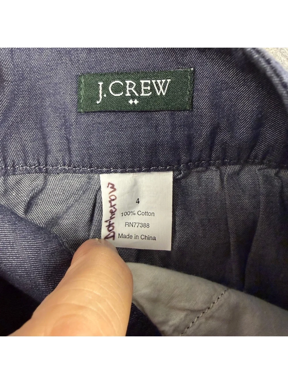 J. Crew Mini Skirt Pockets Wide Waistband Navy Blue Size 4 Preppy Classic 870